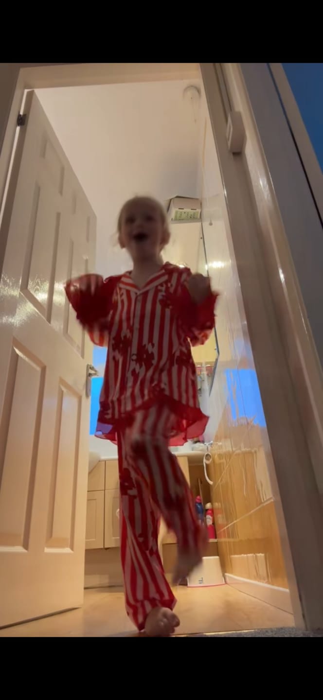 Customer photo review of P.Louise Kids Christmas Pyjamas