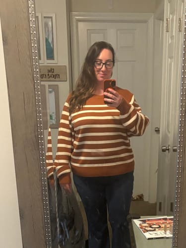 Customer photo review of Mixed Knits Striped Sweater