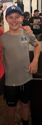 Customer photo review of Joshua 1:9 'Lion' Youth Performance Shorts