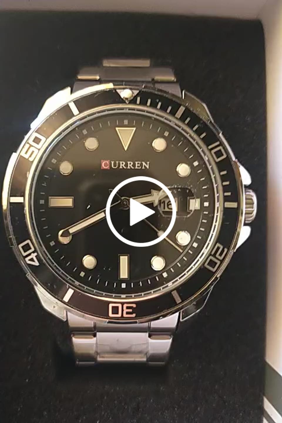 Customer video review of Curren Sub® orologio uomo acciaio