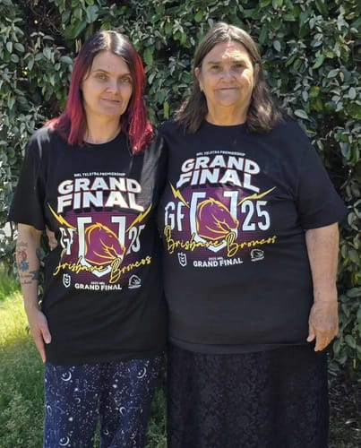 Customer photo review of 2025 Brisbane Broncos Grand Final Tee (TID)