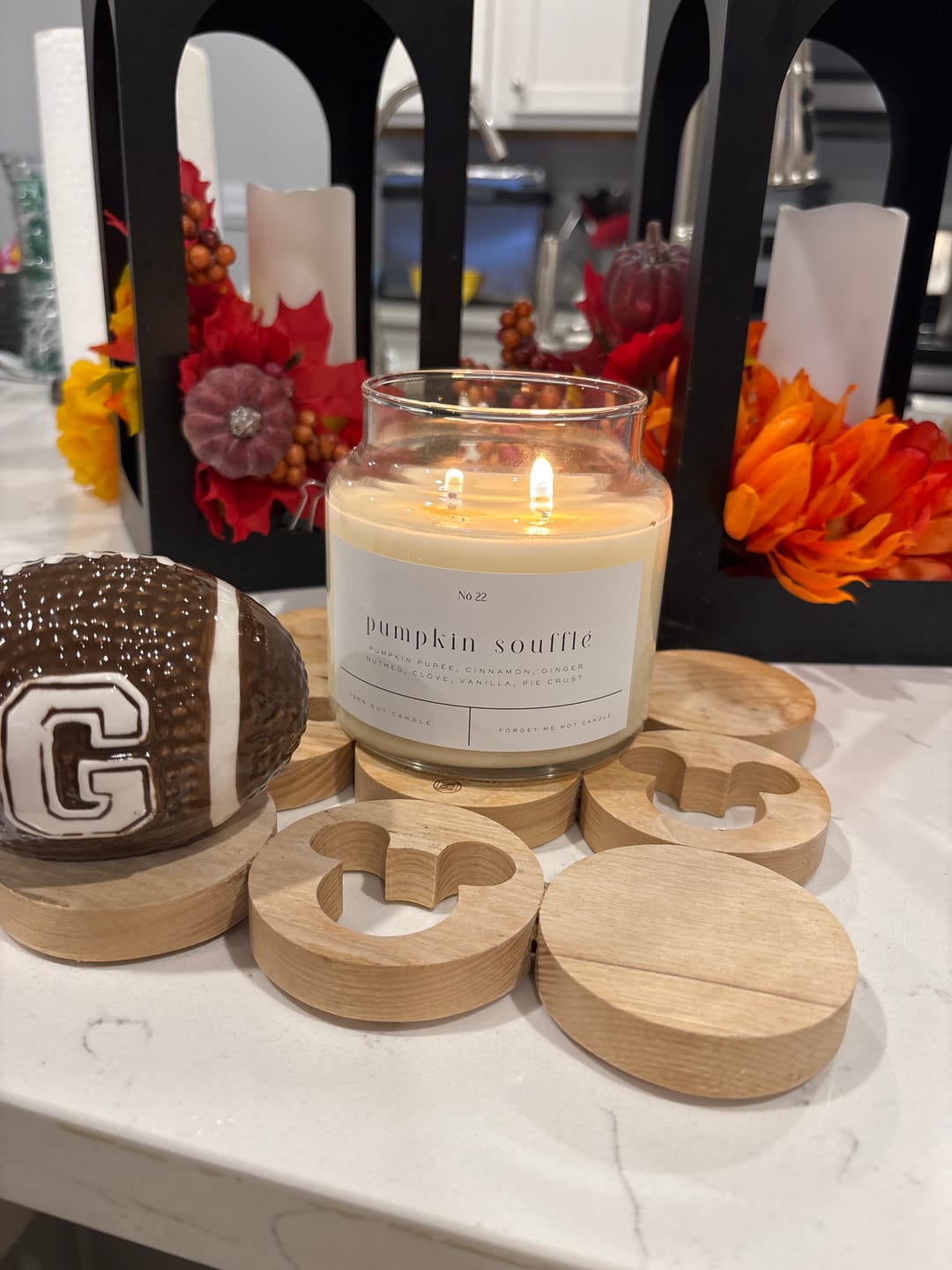 Customer photo review of Pumpkin Soufflé 22 oz Glass Candle