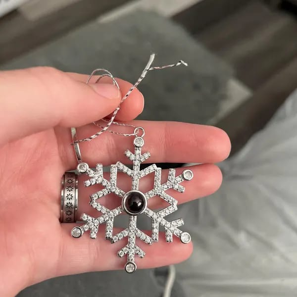 Customer photo review of Custom Photo Projection Ornament, For Christmas, Family Decor