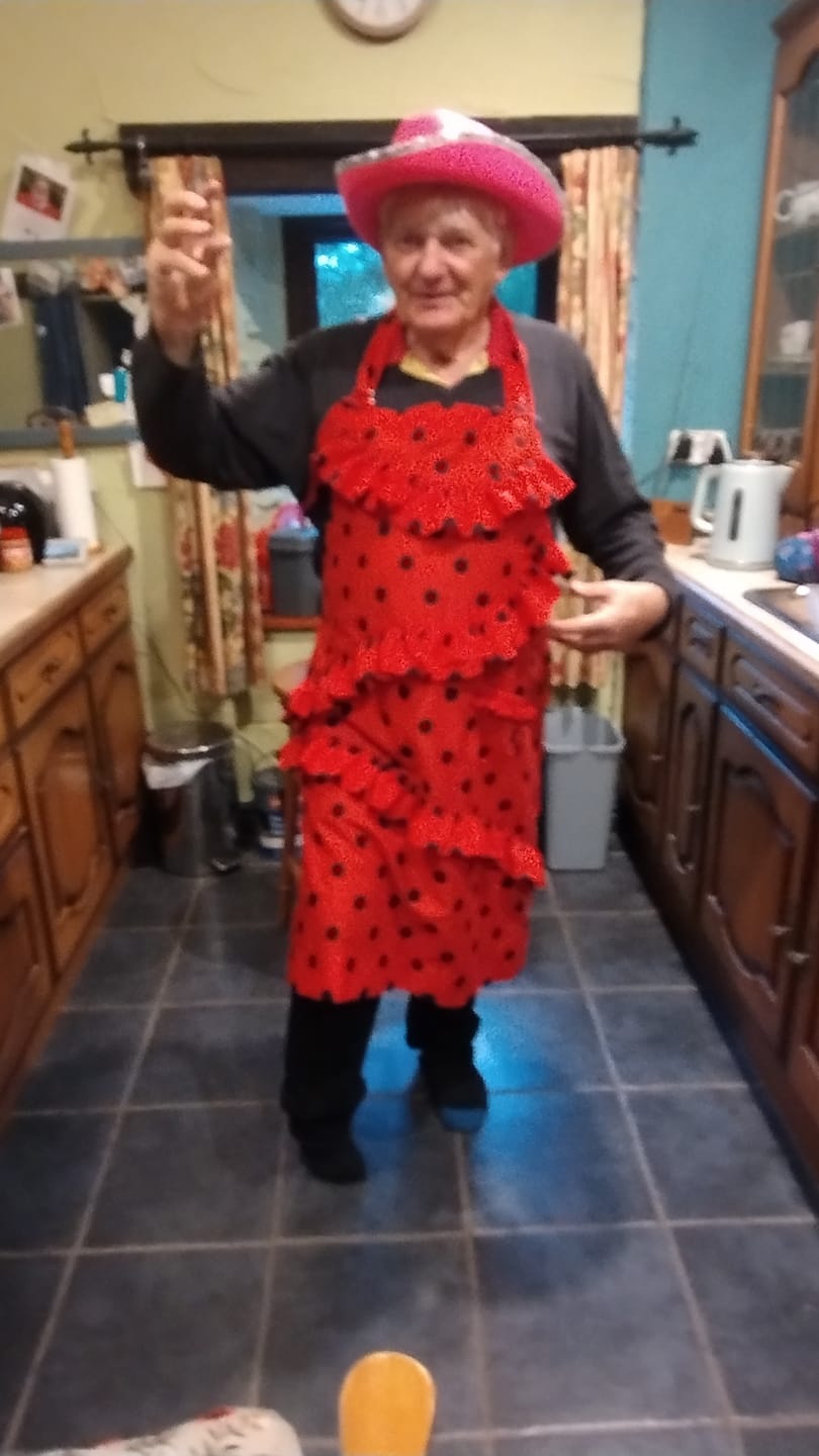 Customer photo review of Large Polka Dot Polycotton Fabric
