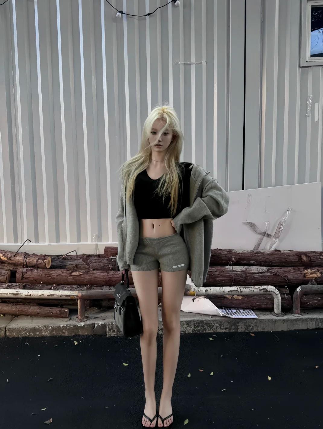 Customer photo review of WARDEN EDGE Oversized Hoodie & Shorts Set - Streetwear-Inspired Design
