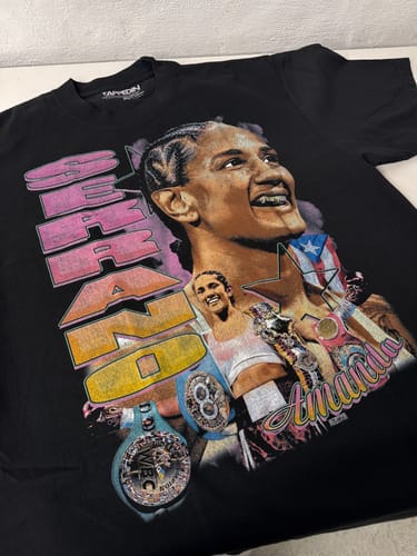 Customer photo review of "Veo la Victoria" Amanda Serrano T-Shirt | @capo85six COLLAB | LIMITED TO 24 PIECES!!