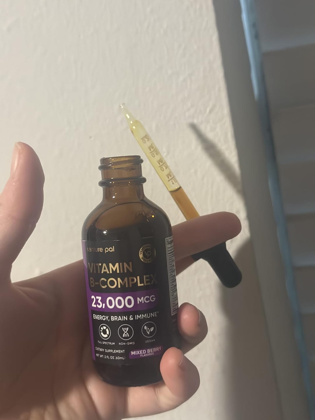Customer photo review of Vitamin B - complex - Mixed Berry - 200 mcg Liquid Drops