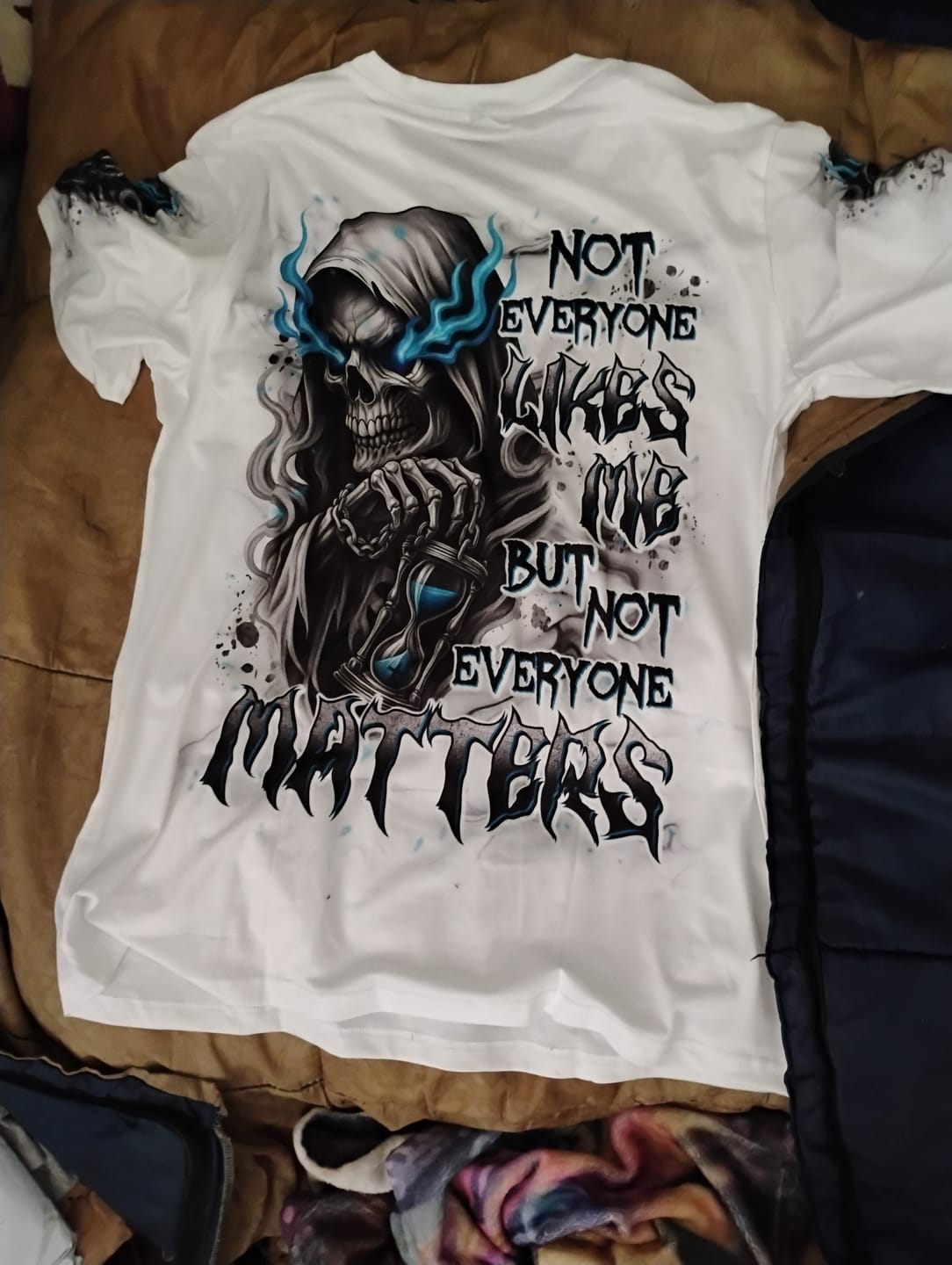 Customer photo review of NOT EVERYONE LIKES ME SKULL REAPER ALL OVER PRINT  - TLNT2608254