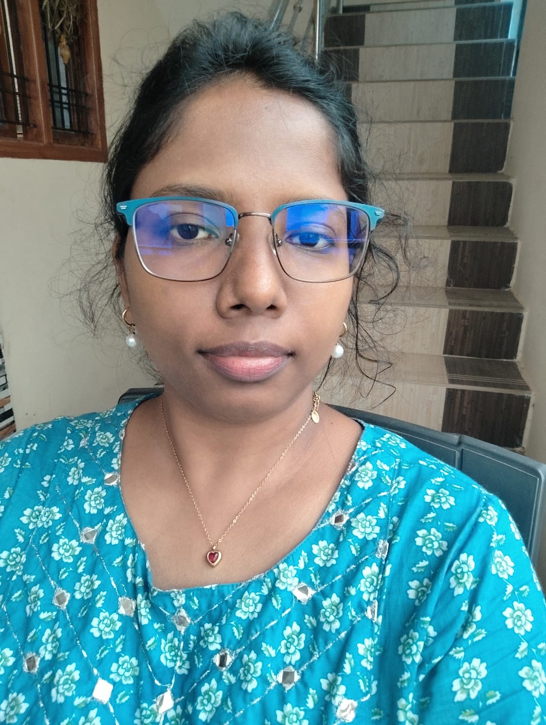 Customer photo review of Pearl Orbit Earrings