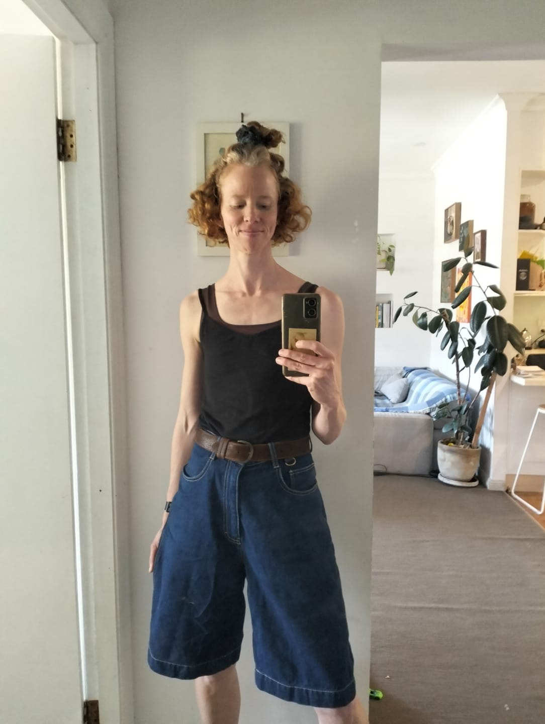 Customer photo review of Denim Bermuda Shorts - Mid Blue