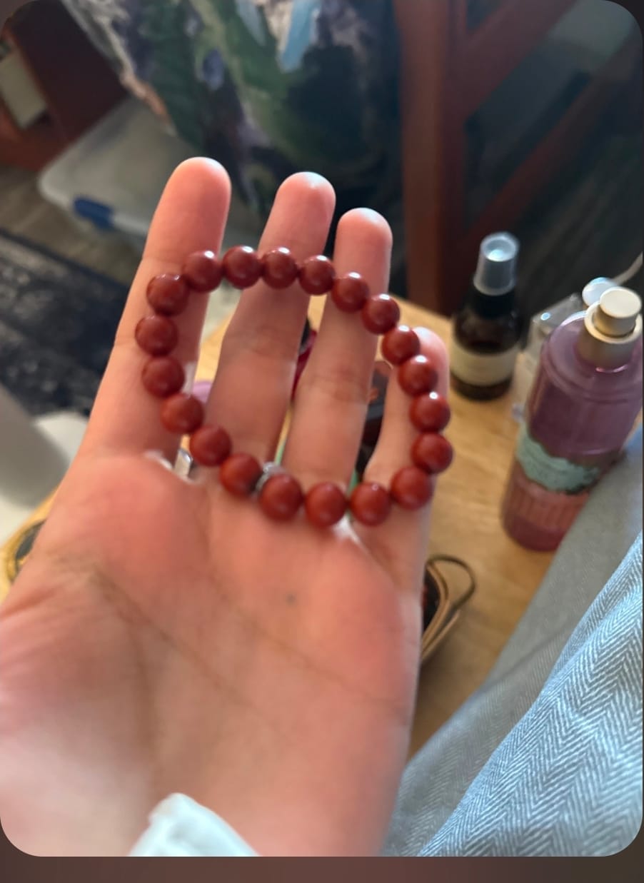 Customer photo review of Red Jasper Bracelet