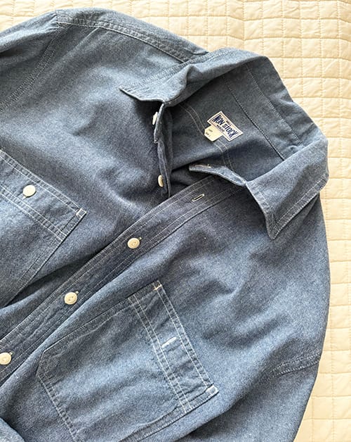 Customer photo review of Blue Chambray Work Shirt