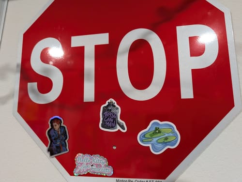 Customer photo review of 100 - 2.5" Custom Vinyl Stickers