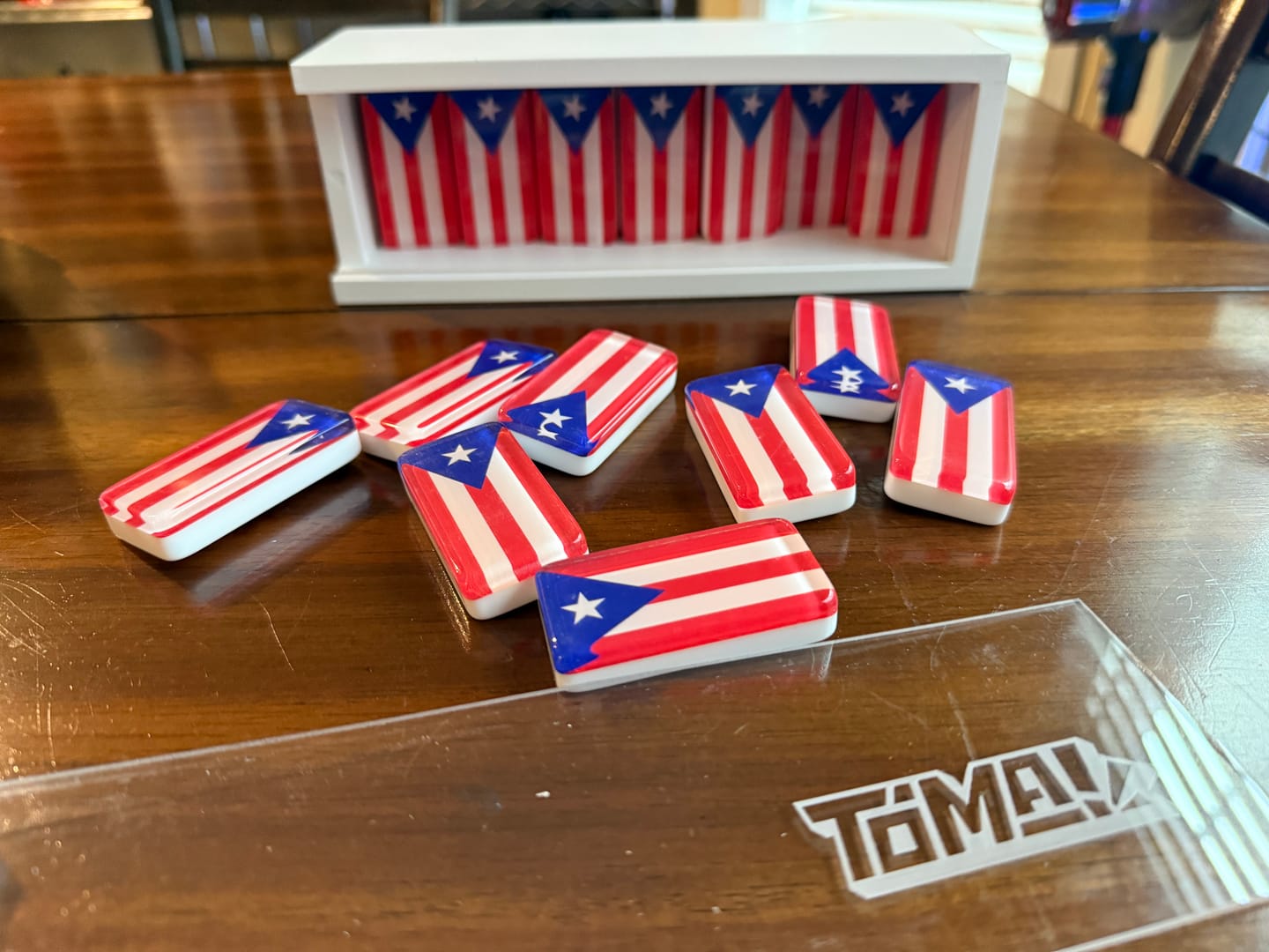 Customer photo review of Puerto Rican Flag Dominos