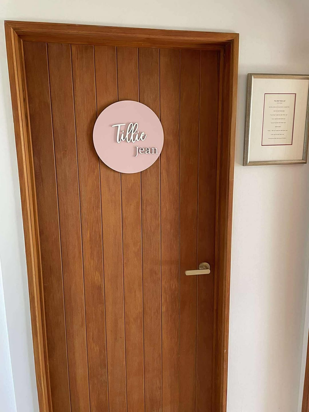 Customer photo review of Two Names On Circle Plaque