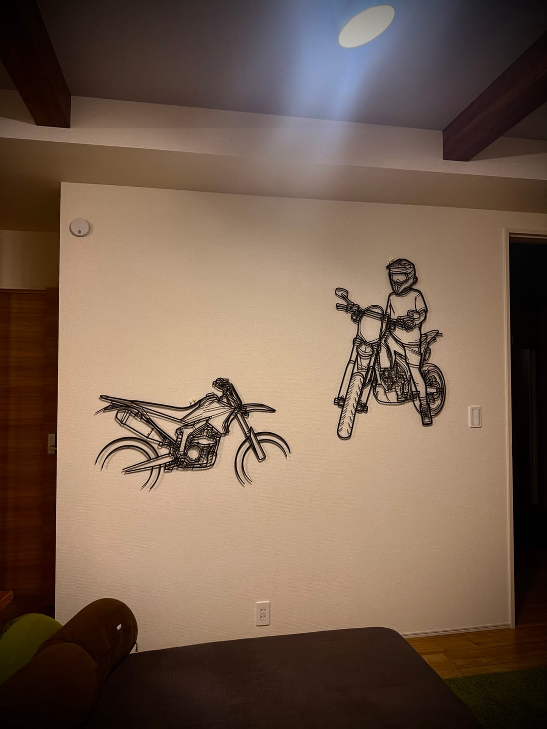 Customer photo review of Your Custom Bike Silhouette Metal Wall Art