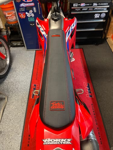 Customer photo review of Custom Seat Cover: 2024 Honda CRF450RWE