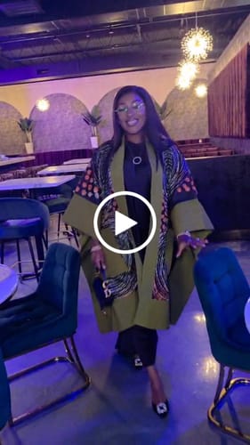 Customer video review of Delaiah Adire Kimono | Olive