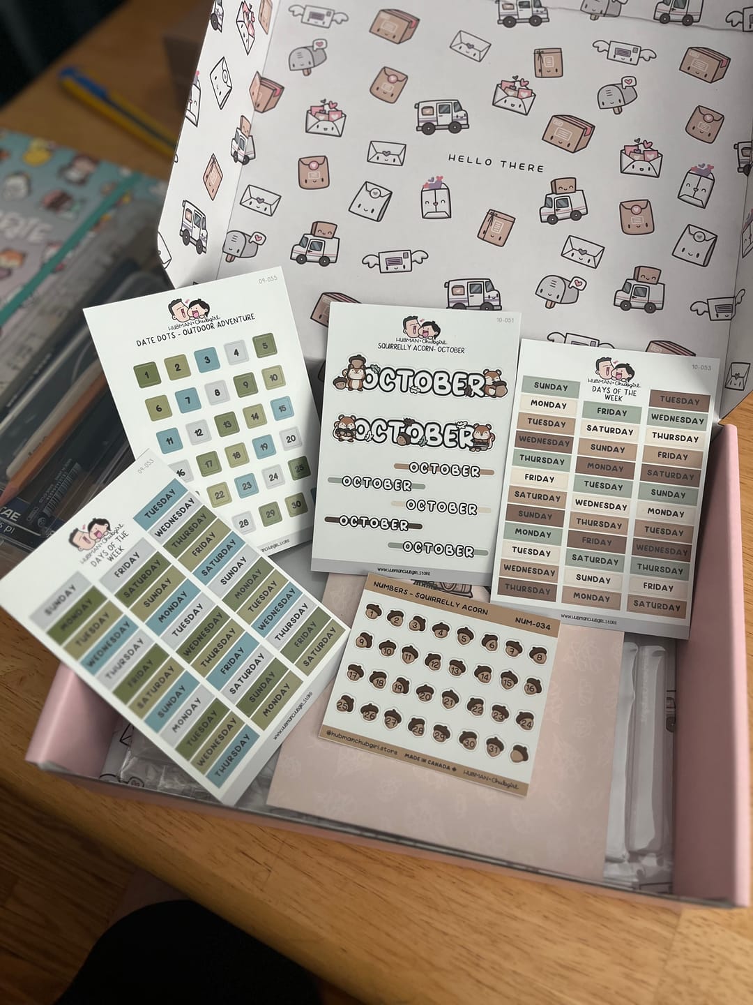 Customer photo review of Numbers - Squirrelly Acorn Planner Stickers