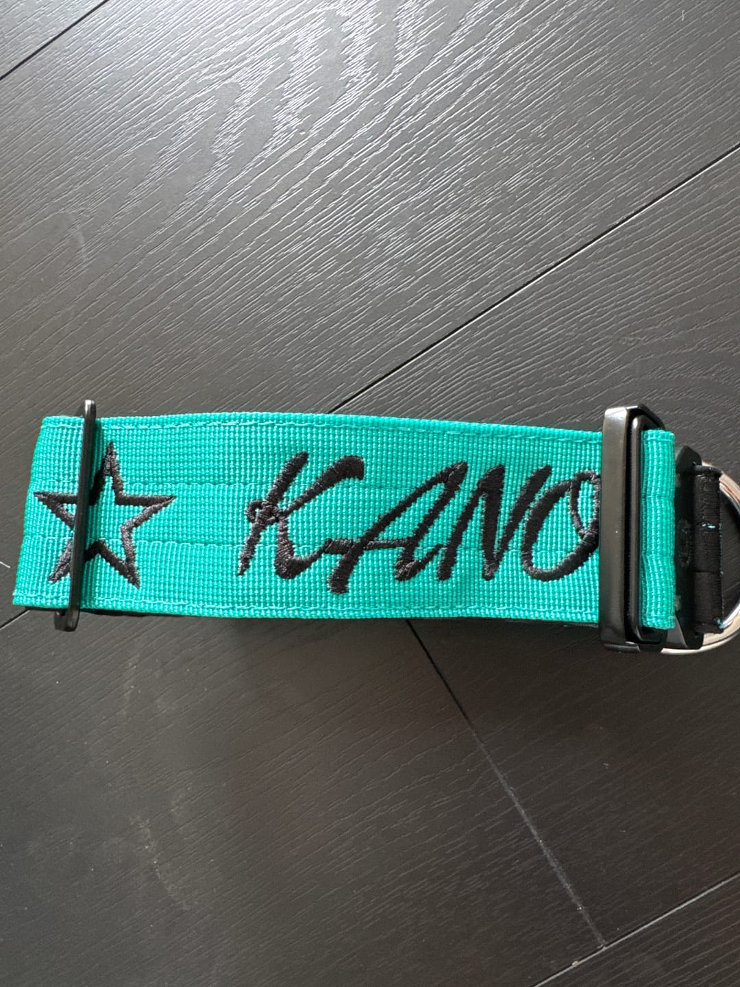 Customer photo review of 5cm Combat® Collar | With Handle & Secure Clip - Turquoise