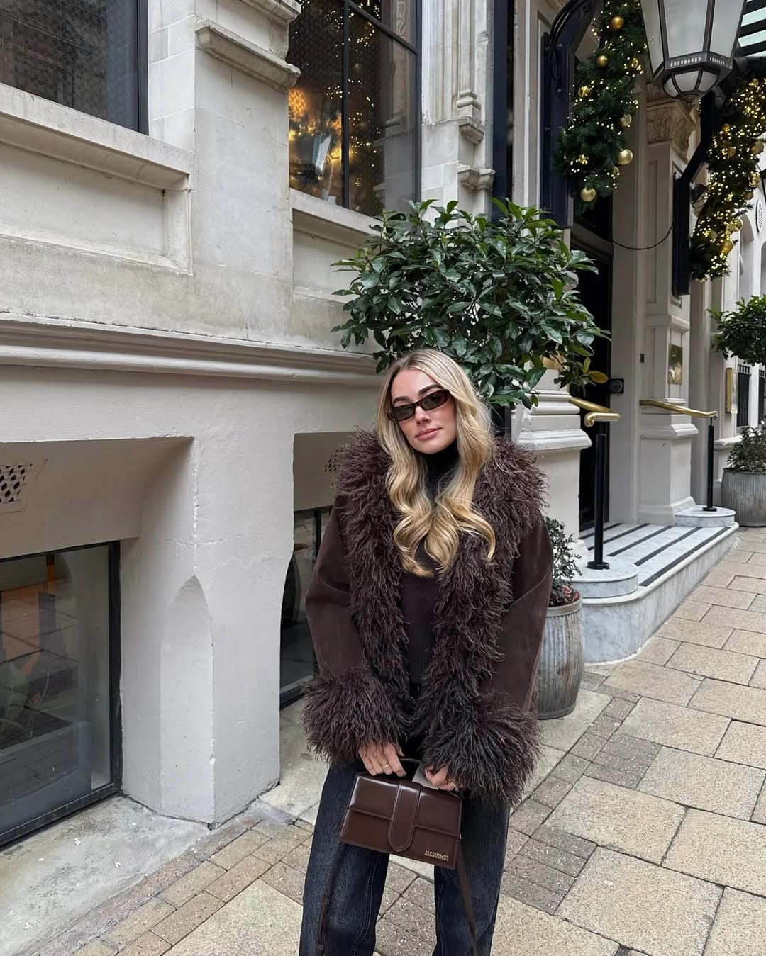 Customer photo review of Daisy Plush Faux Fur Coat