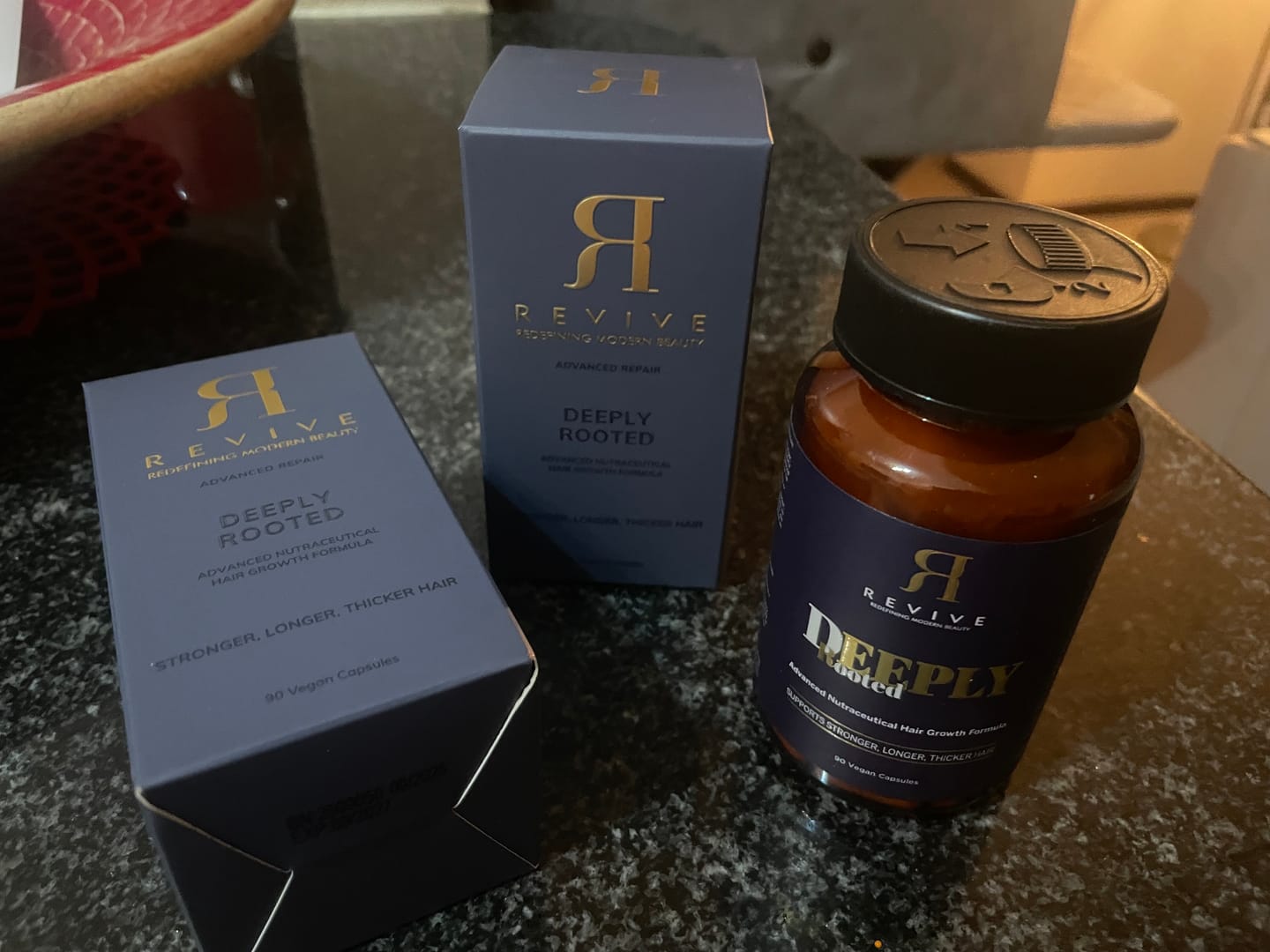 Customer photo review of DEEPLY ROOTED – Advanced Nutraceutical Hair Growth Formula