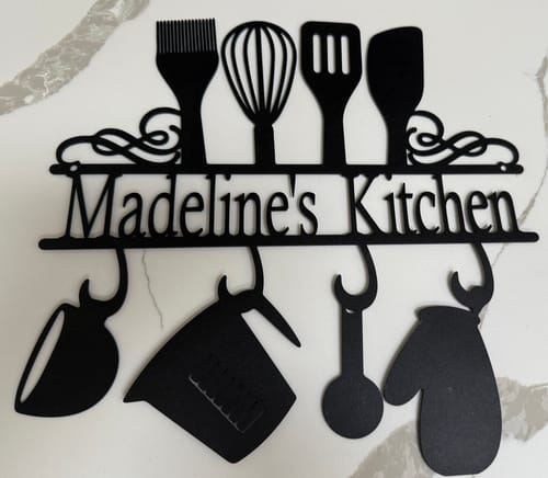 Customer photo review of Personalized Metal Kitchen Signs