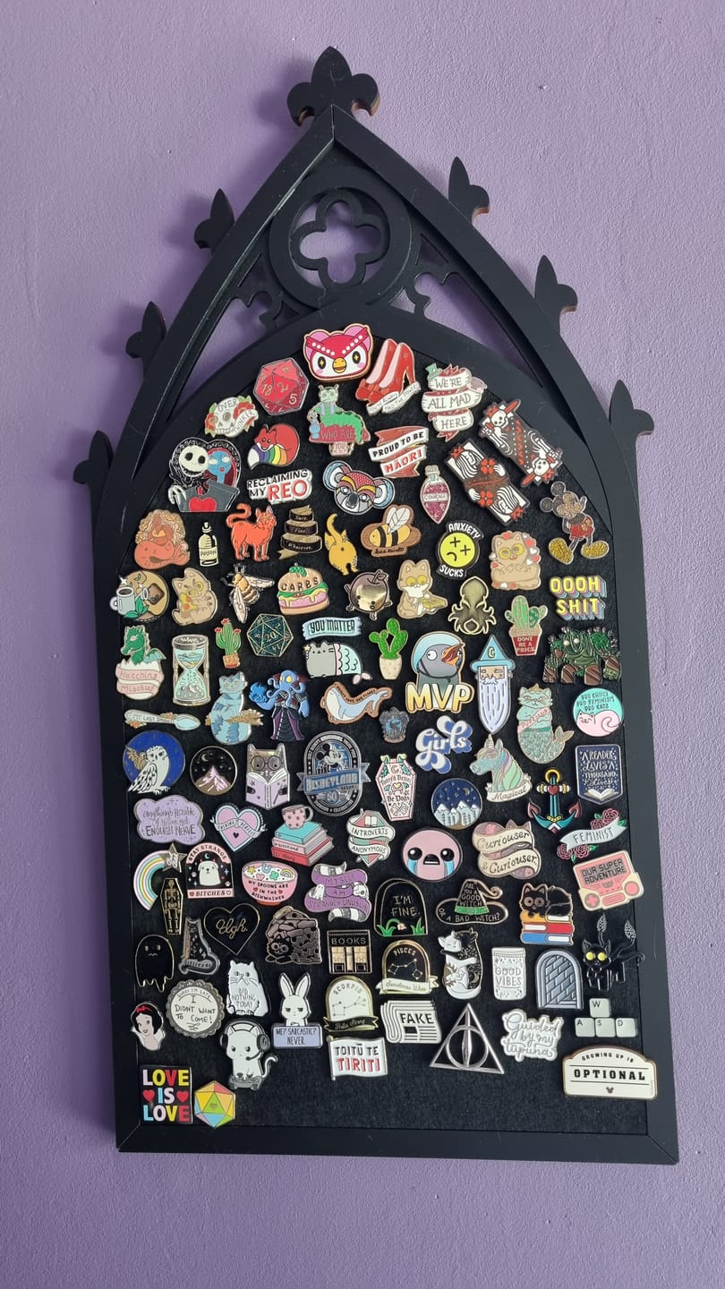 Customer photo review of Gothic Cathedral Enamel Pin Board - XL Size