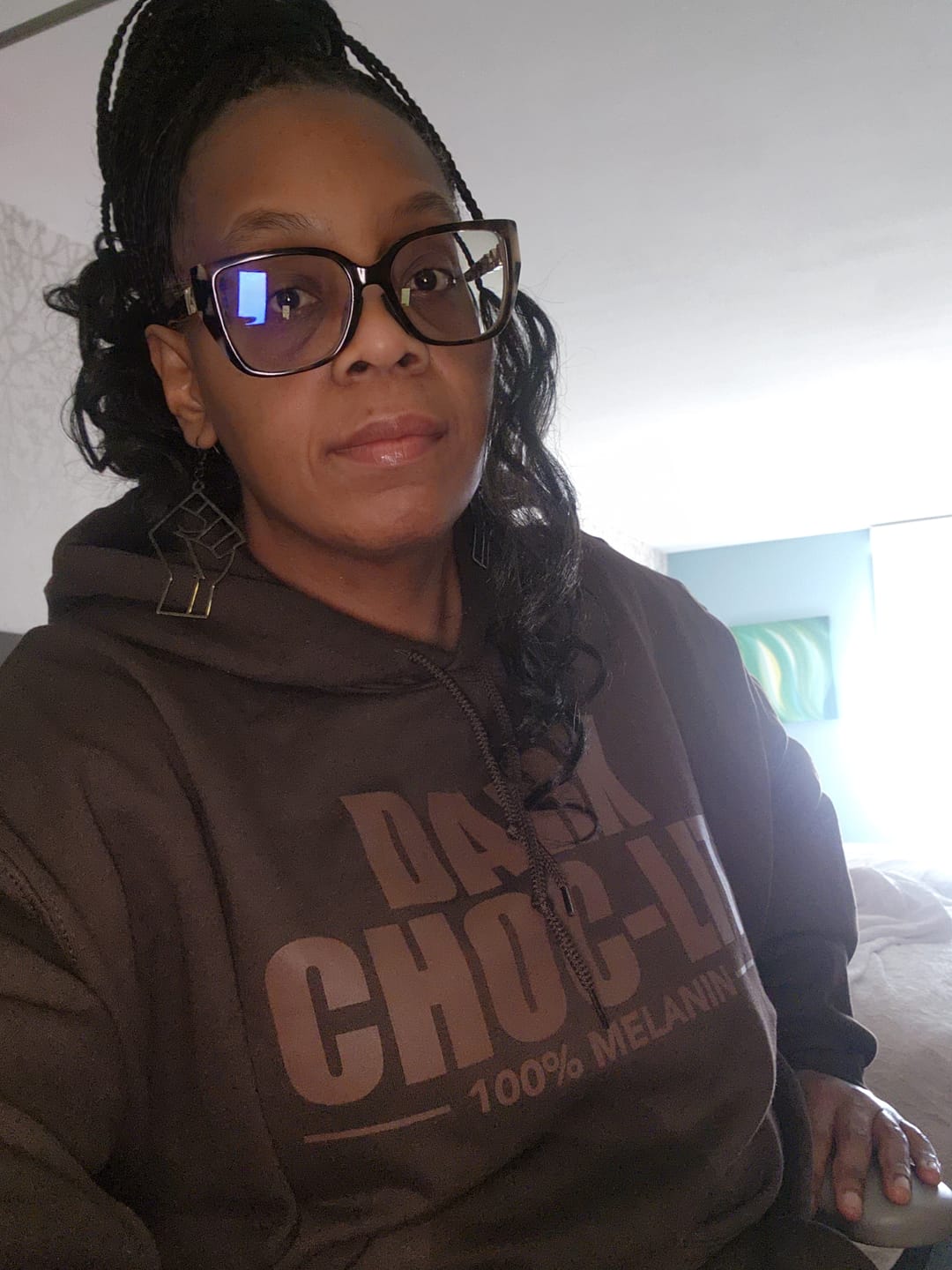 Customer photo review of 100% Melanin Hoodie
