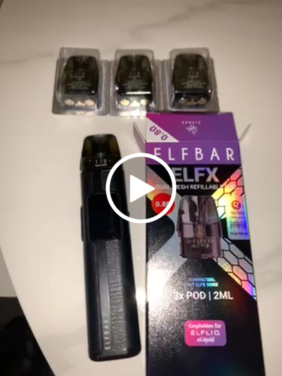Customer video review of ELFX Pro | Refillable Pods | 0.8 Ohm (3 Stück)