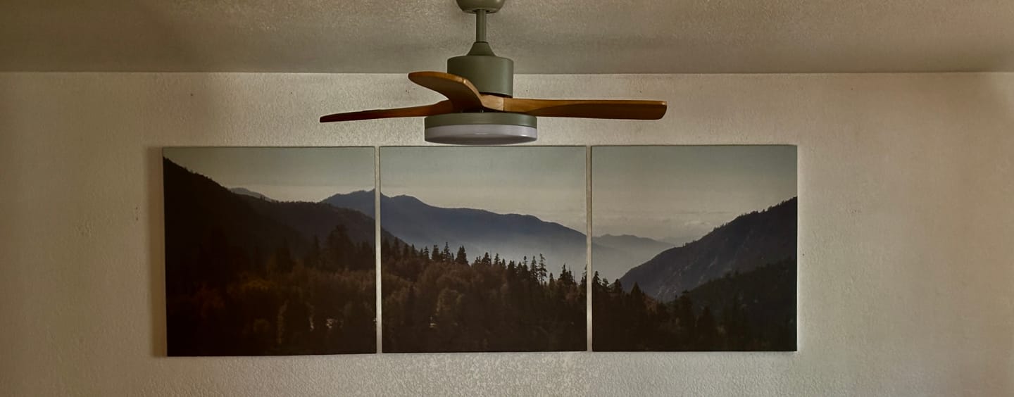Customer photo review of WOMO Scandi Reversible Ceiling Fan with Light-WM5002