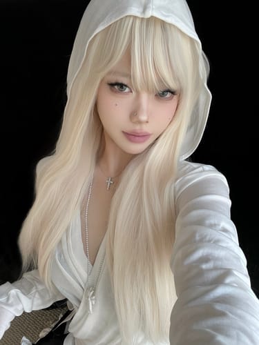 Customer photo review of Rase le sol Hooded Draped Layered Top