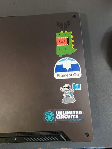 Customer photo review of Stickers Laminados Mate