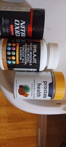 Customer photo review of The Alpha Bundle | Nitric Oxide Booster + Prostate Health