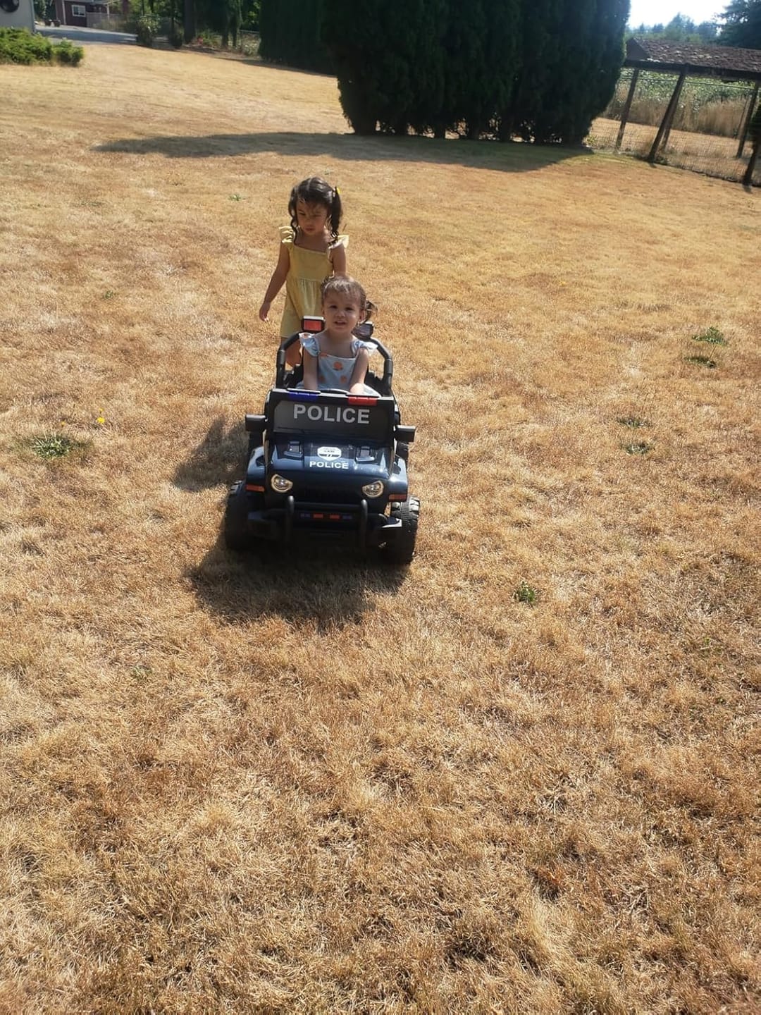Customer photo review of TOBBI 12V 2-Seater Electric Kids Off-Road Police Car