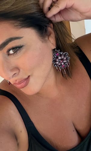 Customer photo review of Orecchini dolce vita Borgogna