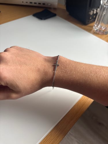 Customer photo review of CROSS BRACELET | Silver