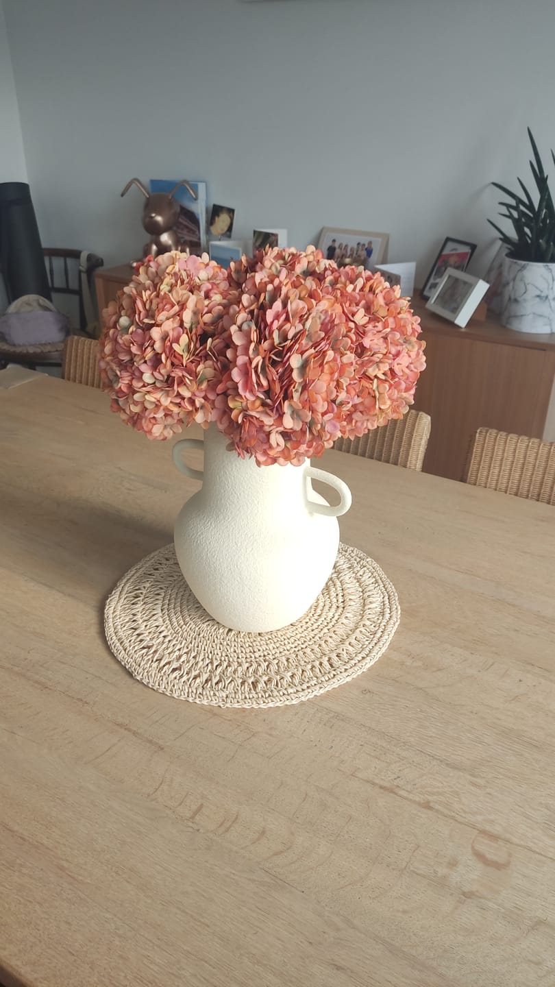 Customer photo review of Grote Zijden Hortensia - Oranje