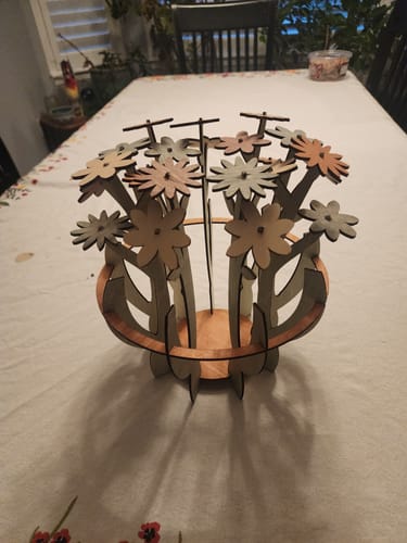 Customer photo review of Flowers vase table decor laser cut svg file