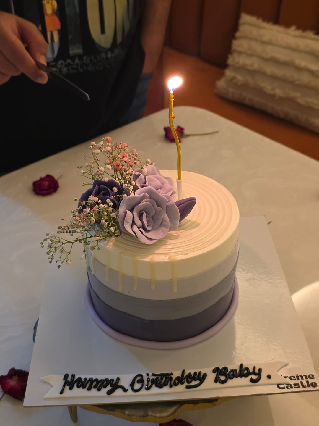 Customer photo review of Floral Ombre Cake