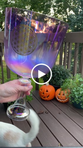 Customer video review of Flower of Life Rose Crystal Singing Chalice Grail For Sound Healing Meditation