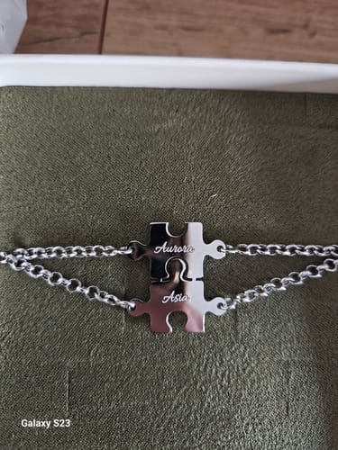 Customer photo review of Bracciali Coppia Puzzle