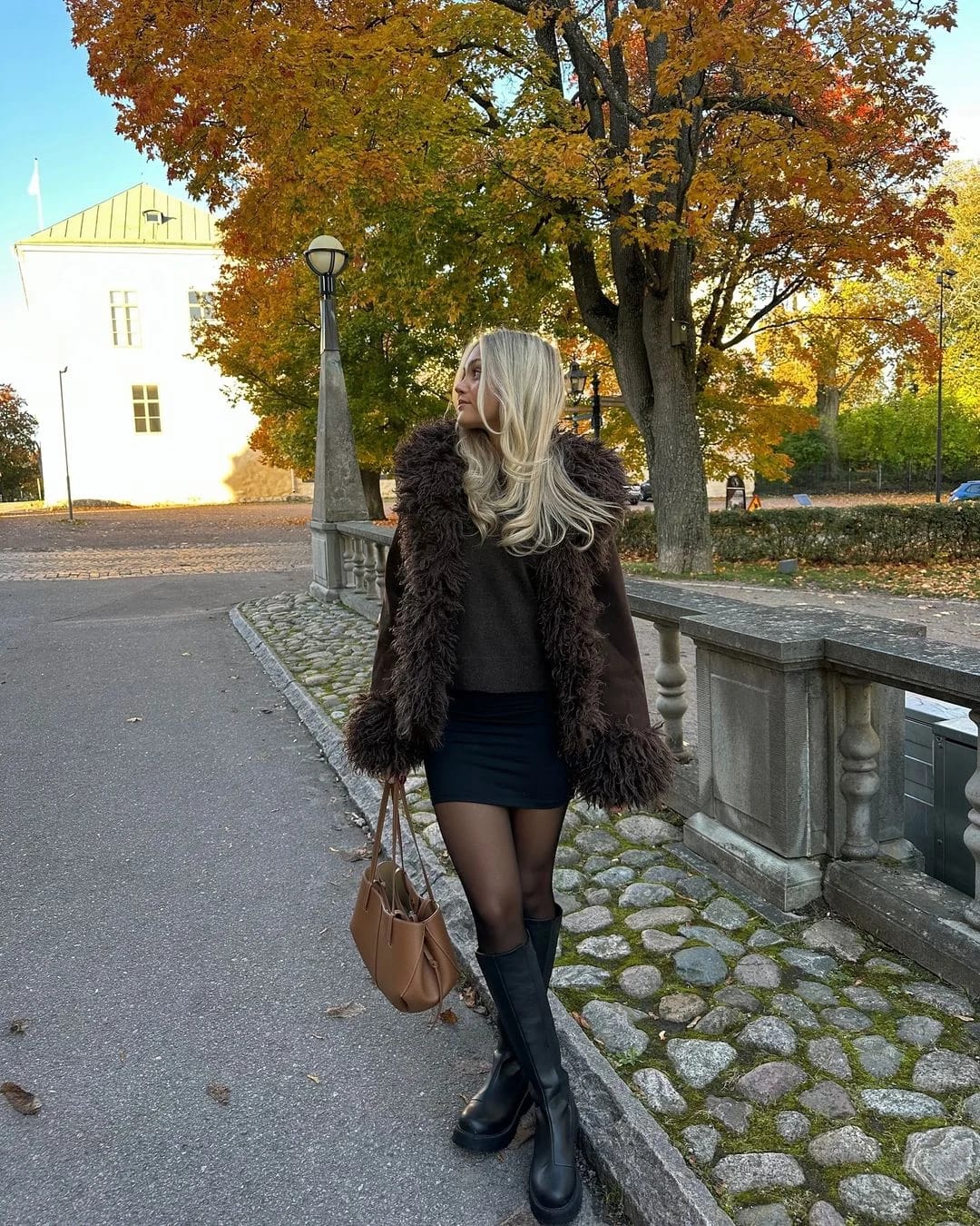 Customer photo review of Daisy Plush Faux Fur Coat