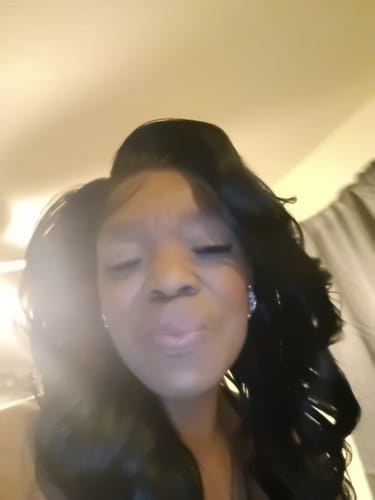 Customer photo review of Outre Melted Hairline Glueless HD Lace Front Wig - DIVINE