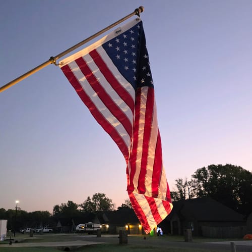 Customer photo review of 3' x 5' American Flag Set