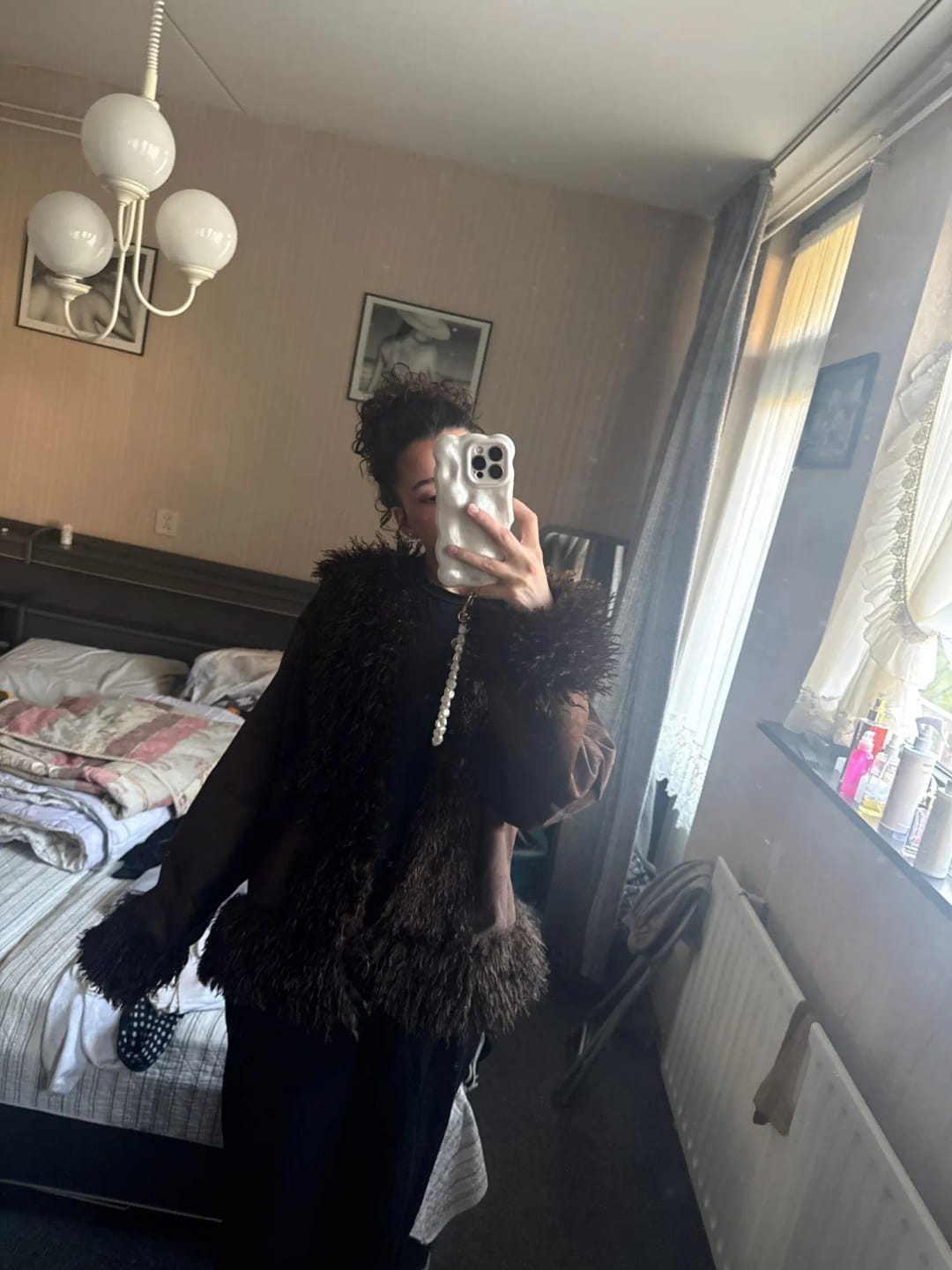 Customer photo review of Daisy Plush Faux Fur Coat
