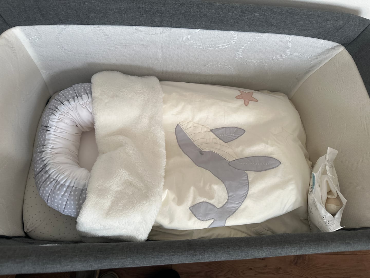 Customer photo review of Manta Corderito ✦ Ballena