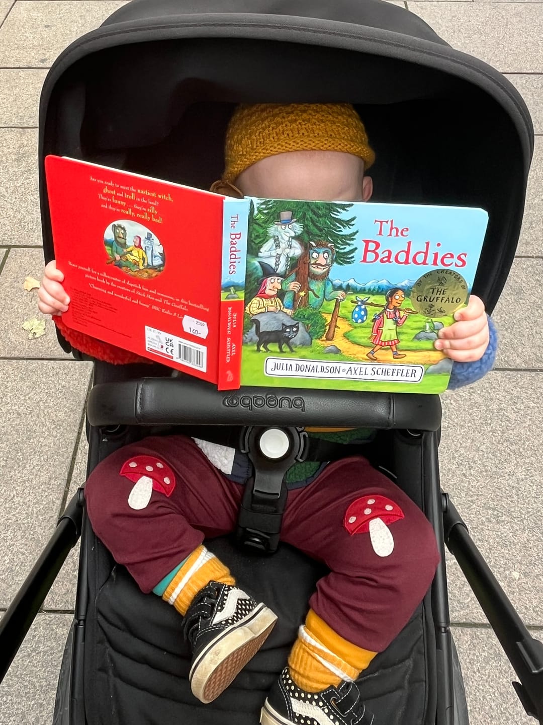Customer photo review of Toadstool Knee Patch Joggers