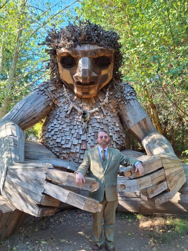 Customer photo review of Harvest Green Check Tweed 3 Piece Suit