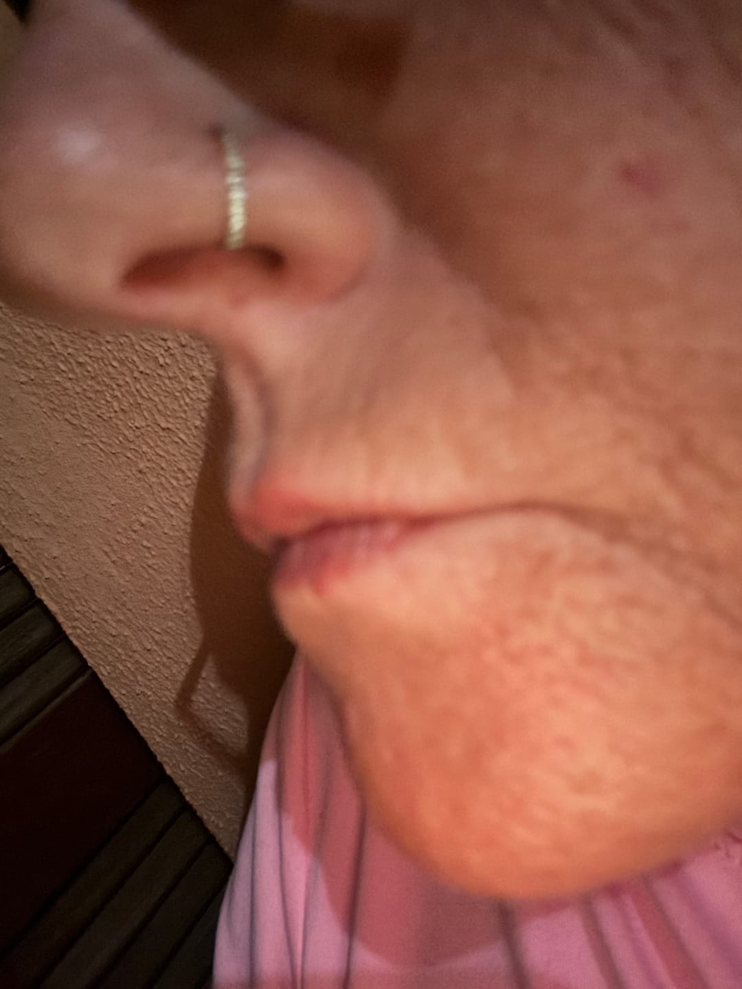 Customer photo review of Fine Crystal Nose Hoop (20g)